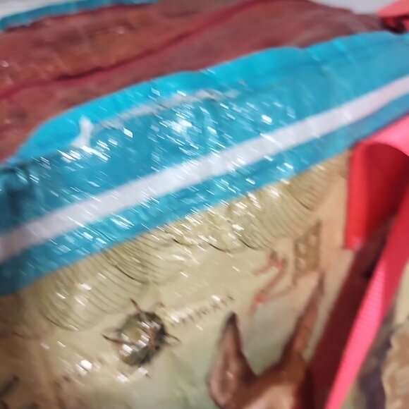 Dumpling Dynasty Rare Fiona Hewitt Printed Duffel Tote Bag Damaged For Upcycle - Picture 11 of 16